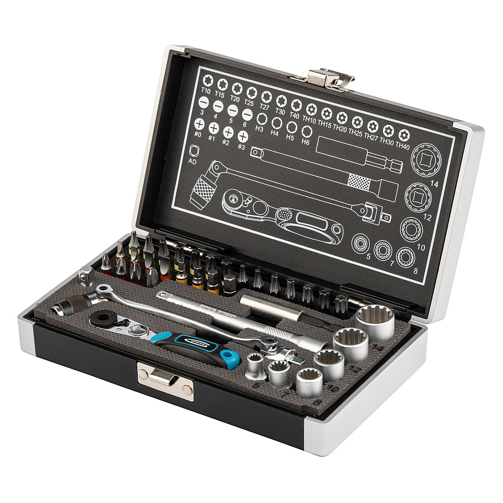 Набор бит и головок торцевых Gross 11625