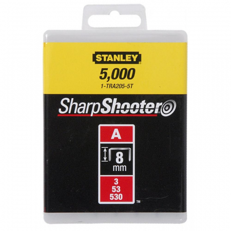 Скоба для степлера Light Duty STANLEY 1-TRA205T, тип A (5/53/530) 8 мм/5/16х1000 шт