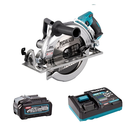 Аккумуляторная дисковая пила XGT Makita RS002GZ + аккумулятор 2,5 Ач (BL4025) и быстрое зарядное устройство (DC40RA) в подарок