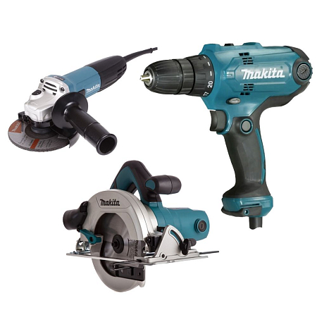 Набор инструмента Makita DK0119 (дрель, ушм, пила)