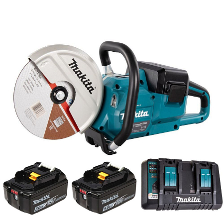 Аккумуляторная отрезная пила по металлу Makita DCE090ZX1 + батарея BL1850B 2шт + зарядка DC18RD