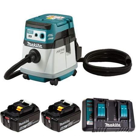 Аккумуляторный пылесос Makita DVC157LZX3 + BL1850B*2 + DC18RD*1