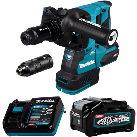 Аккумуляторный перфоратор XGT Makita HR004GZ + батарея BL4040 + зарядка DC40RA
