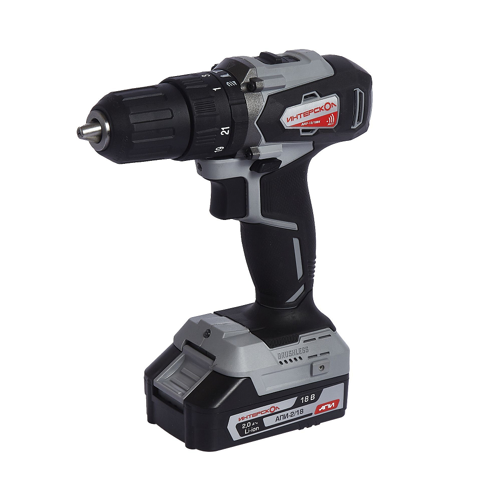 Аккумуляторная ударная дрель-шуруповерт Интерскол ДАУ-13/18ВК (573.1.2.70)