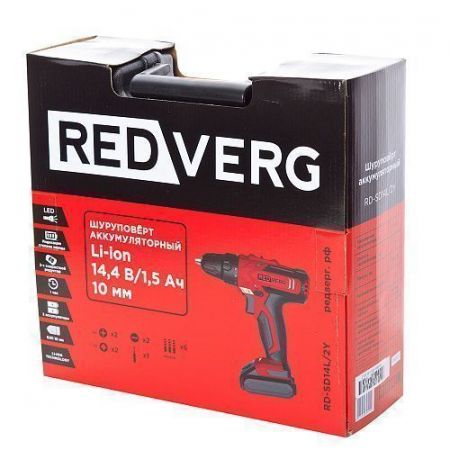Шуруповерт аккумуляторный RedVerg RD-SD14L/2Y