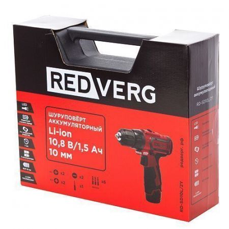 Шуруповерт аккумуляторный RedVerg RD-SD10L/2Y