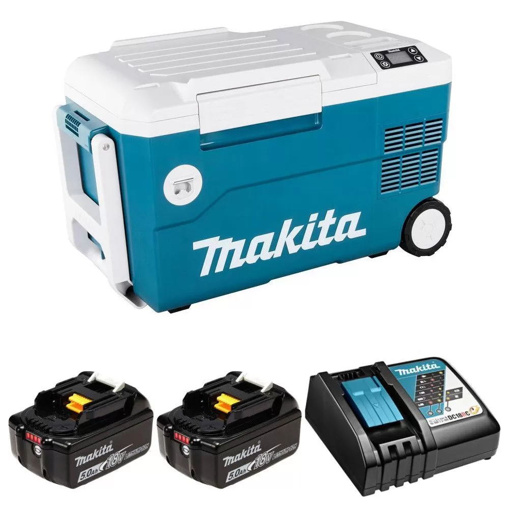 Аккумуляторный холодильник с функцией подогрева Makita DCW180Z + 630C82-2 + 632G59-7 2шт
