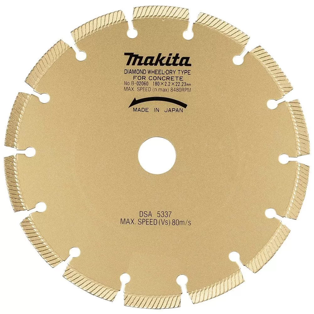 Алмазный диск 180x22,23(сухой) Makita B-02060